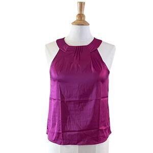 The Limited Silky Purple Rounded Neck Sleeveless Blouse/Tank/Top/Shell, S